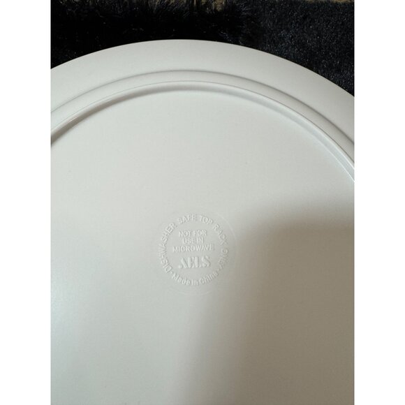 AELS Blue & White Crackle Glaze  Melamine Plates  11" Picnic  Set Of 4 - Picture 6 of 7